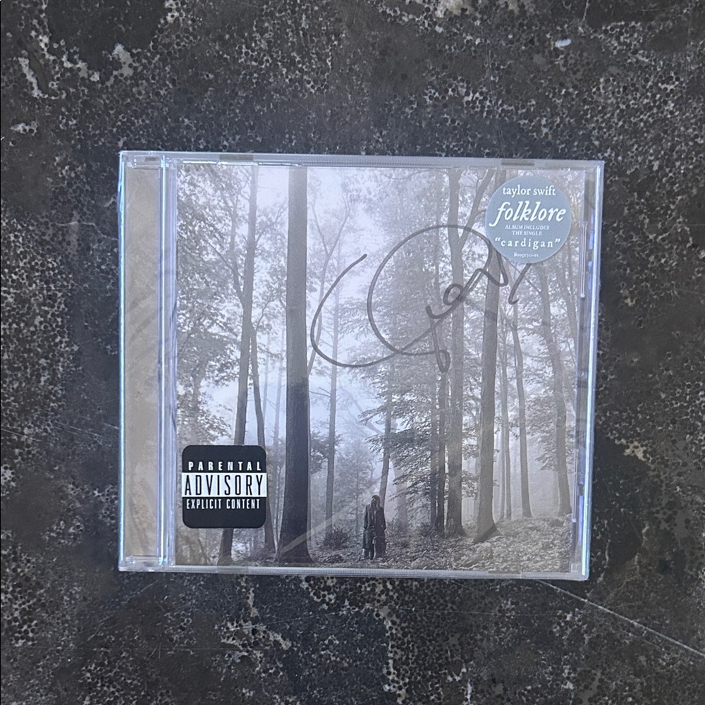 Taylor Swift Folklore Signed CD with Forest Design